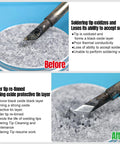 Soldering Tip Tinner Cleaner And Refresher Flux For Lead Free Soldering, Pro Grade Oxidation Cleaning Paste Before and After