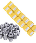14pc ER20 Spring Collet Set For CNC Milling Lathe And Engraving, One Sixteenth To One Half Inch Sizes, packaged in yellow boxes