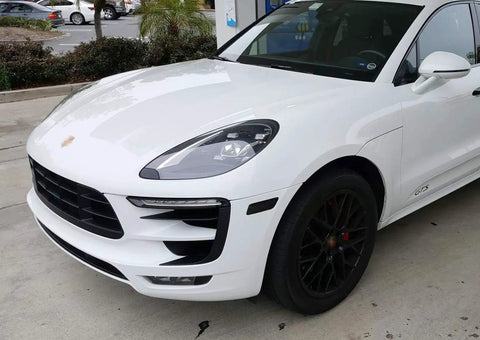 Porsche Macan with Smoked Lens Full LED Front Side Marker Kit, 2014-2024 1st Gen, Amber Sidemarker Lights installed