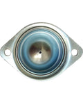 Top view of 1 Inch Nylon Ball Bearing Casters With Roller Ball Transfer Units Set Of 6 For Smooth 360 Degree Movement in metal casing.