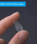 Close-up of Replacement Silicone Nose Pads for Oakley Sunglasses Socket 5.0 and 5.5, soft and durable silicone pad.