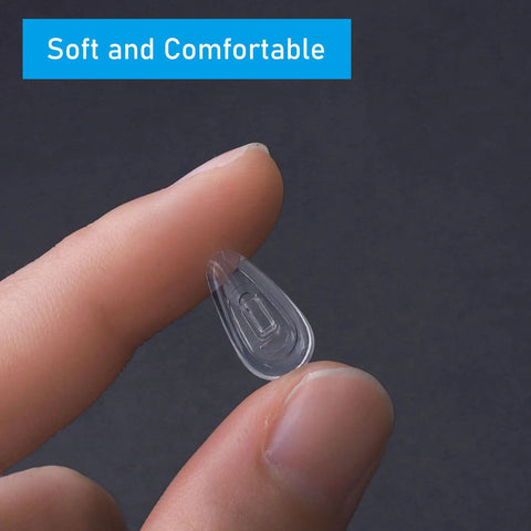 Close-up of Replacement Silicone Nose Pads for Oakley Sunglasses Socket 5.0 and 5.5, soft and durable silicone pad.