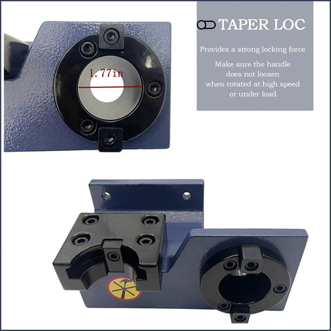 BT40 CNC Tool Holder With Locking Fixture And Aluminum Clamp Seat Universal Lathe Tool Holder For Horizontal And Vertical Use Tightening Base Versatile CNC Lathe Fixture, 1.77in mount