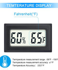 Compact Digital Thermometer And Hygrometer 2 Pack Indoor Humidity Monitor with large display showing 65°F temperature and 60% humidity