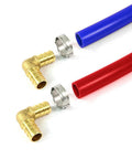 Cinch Clamp Rings Three Quarter Inch Stainless Steel 50 Pack Premium Quality PEX Cinch Clamps with brass elbows and PEX tubing