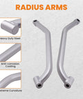 Beefy Heavy Duty Rear Radius Rods Kit For Polaris RZR 1000 XP 2014 2017 With Heim Joint Durable Lower Radius Arms 2 Piece Upgrade For Better Steering Stability Off Road Performance, heavy duty steel arms