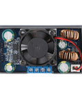 Reliable Adjustable DC Buck Boost Converter Boasting Smooth Step Up Down Switching and Zero Fuss Voltage Control with circuit board and fan