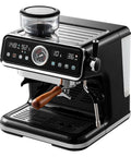 Barista Grade Fully Automatic Espresso Machine With Integrated Grinder And Steam Wand For Kicking Back With Silky Lattes And Bold Cappuccinos Daily, sleek black design.