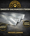 Stock Your Bench With A Sweet Ten Thousand Piece Set For Every Electric Or Pneumatic Nailer Delivering Rock Solid Galvanized Bite That Chews Through Wood With Zero Headache - 18G galvanized nails with smooth finish. 