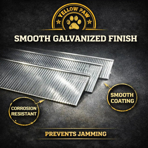 Stock Your Bench With A Sweet Ten Thousand Piece Set For Every Electric Or Pneumatic Nailer Delivering Rock Solid Galvanized Bite That Chews Through Wood With Zero Headache - 18G galvanized nails with smooth finish. 