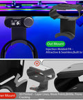 Comparison between injection-molded under desk headphone stand with magnetic mount and 3D printed version.