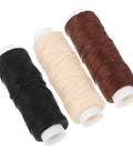 Three Pack Polyester Sailboat Rigging Line Replacement Rope in black, cream, and brown for RC boats and model ships display.