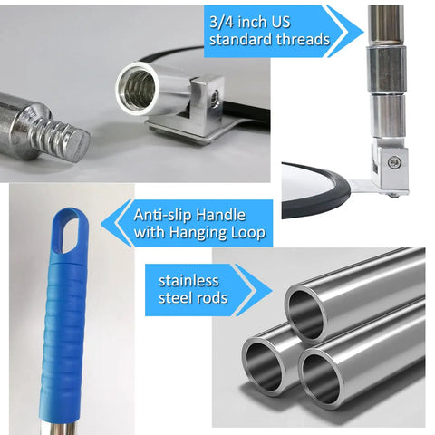 Components of Grab And Go Telescoping Under Vehicle Inspection Mirror With Long Reach Handle For Fast Security Checks