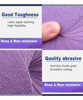 Super Smooth 5 Inch Sanding Discs With 8 Hook And Loop Holes Set Of 50 Pieces Premium Aluminum Oxide Grit, latex backing, flexible and wear resistant.