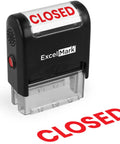 Heavy Duty Self Inking Rubber Office Stamp Printing Crisp Closed Messages In Bold Red Ink With A Quick Swap Replaceable Pad