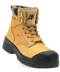 Steel Toe Work Boots For Men 6 Inch Nubuck Leather Electrical Insulation Non Slip Safety Boots with breathable sole