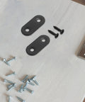 Heavy Duty Black Flat Metal Corner Shelf Brackets Set 20 Pack, Straight Brace Mending Plates For Furniture And Bed Frames
