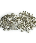Killer Chicago Screw Kit 60 Pack 1/2 Inch Silver Nickel Coated Tough As Nails Rivet Studs for leathercraft and DIY arts.