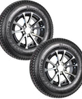 2-Pack Aluminum Trailer Tire And Wheel Assembly For 13 Inch ST175/80D13 175/80D13, 5 Lug On 4.5 Inch Pattern, Avalanche Black Rim