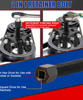 Harmonic Balancer Puller Kit With Adjustable 3 Jaw Pulley in use, shown with retainer bolt options and forcing rods.