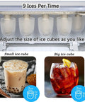 Portable Countertop Ice Maker Dishing Out Bullet Ice Keeps Your Squad Cool By Producing 40 Pounds Daily In Jiffy offers different ice cube sizes.