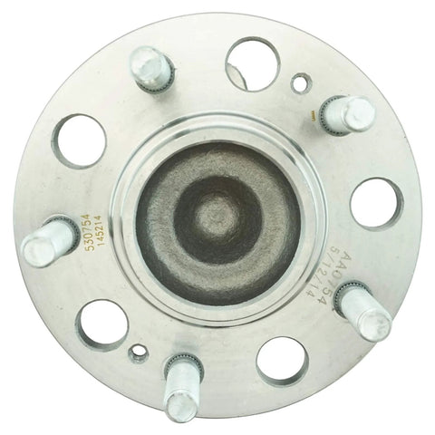 Front view of Rear Wheel Bearing And Hub Assembly Set Two Piece For Hyundai Azera Sonata Tucson Kia Cadenza Optima And Sportage