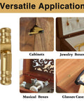 Brass Barrel Hinges 270 Degree Concealed 4 X 20 Mm Pack Of 20 Or 30 shown in wooden cabinet and jewelry box examples
