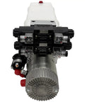 Front view of 24V Hydraulic Power Unit With Dual Valve Pump And 12.68 Quart Tank For Car Tailboards And Lifting Platforms 2200W High Output