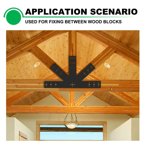 Gable Plate For Pergola Truss Roof Connector Heavy Duty 12 Pitch, Powder Coated Black, 24x13.5 Inch Bracket, One Eighth Inch Thick Steel, Beefy Pergola Framing Hardware