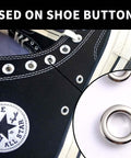 Shoe with 200 Sets Metal Grommets Eyelets With Washers And Storage Box In Gold And Silver Includes 1/4 Inch for fabric and leather crafts