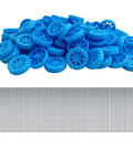 300 Pcs Toy Wheels And 150 Pcs STEM Shafts For DIY RC Cars Boats And Helis Build Your Own Model Projects, blue wheels, metal shafts