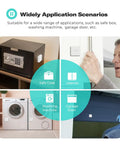 Smart Vibration Sensor With 110dB Alarm And Adjustable Sensitivity, Zigbee 3.0 Hub Required in various home settings.