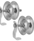 5 Inch Sliding Gate Rollers Galvanized Steel For One And Five Eighths Inch Pipe Track Pack Of Two Durable For Smooth Low Resistance Gate Operation And Long Lasting Corrosion Resistant Performance