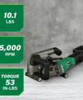 Heavy Duty 5 Inch Wall Chaser For Concrete And Masonry With 15 Amp Electric Cutter And Beast Power Drive System shown with specs