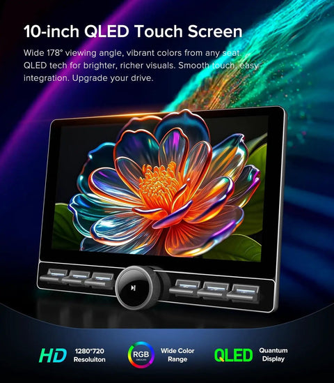 10 Inch QLED Car Stereo For Dodge Grand Caravan And Chrysler Town And Country Wireless CarPlay Android Auto Radio Display