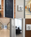 Heavy Duty Push To Exit Button For Access Control Systems With Built To Last Aluminum Alloy Exit Switch And NO COM Output Ideal For Office And Home Security 52mm By 52mm installed on various doors