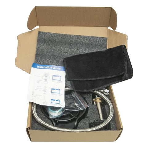 Box contents for Glass Rinser For Kitchen Sink With Faucet, Bottle And Cup Washer, 360 Degree Water Spray, Black Finish Accessory