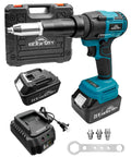 BOQNZN Cordless Rivet Gun Kit With Dual Rechargeable Batteries And Fast Charger For Auto Body Repair Metal Sheet Work One Click Electric Power Tool Easy On The Hands Heavy Duty Performance with battery and charger.