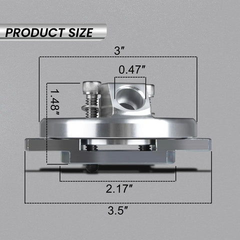 Ford 7.3L Powerstroke Dipstick Adapter Repair Kit For F Series Trucks And E Series Vans 1994 To 2003 Replacement For F4TZ-6753-A And F4TZ-6751-A Or F4TZ-6751-B Silver Finish with product dimensions