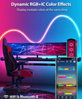 Dope RGB LED Neon Rope Lights 6Ft With App Control And IR Remote, Music Sync, IP67 Waterproof in gaming room setup