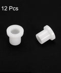 12 Pack Nylon Flanged Sleeve Bearings 8mm Bore, 10mm OD, 12.5mm Length, White Self Lubricating Bushings With 14mm Flange Diameter