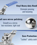 Two Pack 3/8 Inch Stainless Steel Ball Valves NPT Female Full Port With Locking Handle Heavy Duty Shut Off Valves Details