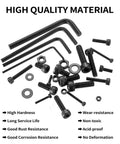 1274 Pcs Metric Screw Set M2 M3 M4 M5 With Hex Socket Head Cap Screws Nuts Washers And Bolts, 12.9 Carbon Steel Beefy Heavy Duty Machine Screw Kit, All In One Metric Bolts And Nuts Set Includes 4 Spanners.