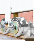 4 Inch V-Groove Gate Wheel Made Of Solid Steel With Dual Sealed Bearings, Heavy Duty Industrial Sliding Wheel for V Track Gates