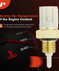 A-Premium engine coolant temperature sensor, 2-pin, brass threaded body with white plastic top