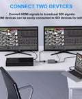 Dont Sweat The Cable Crunch With This HDMI To SDI Converter featuring dual SDI outputs for seamless two-device connection.