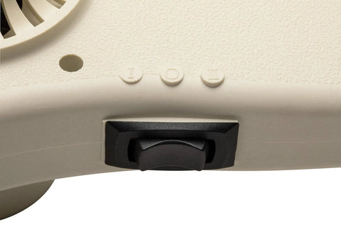 Close-up of the Heavy Duty 250 Watt Electric Heat Gun With Three Way Hi Off Cool Switch, showing the black switch in detail.