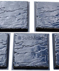 Flagstone Concrete Mold DIY Set 5 Pc Durable Pro Grade Paver Molds for Garden Pathway and Patio Stone Walkway Casting