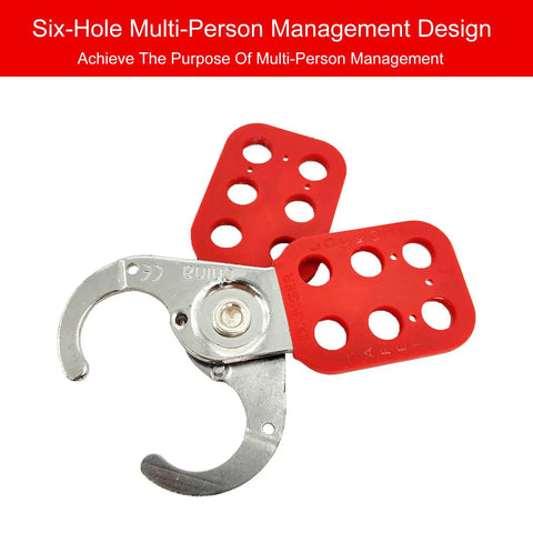 Top Shelf 10 Pack Lock Out Tag Out Hasps Rock Solid Stainless Steel Safety Hardware With Nylon Handles And One Inch Jaws Built Tough For Industrial Workflow Control And Daily Grind Protection