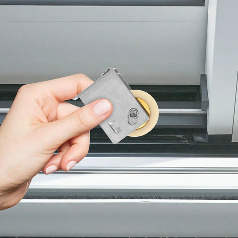 Built Like A Tank Stainless Steel Sliding Door Roller With Silky Smooth Track Guide And Zero Hassle Install Pulley Wheel in hand